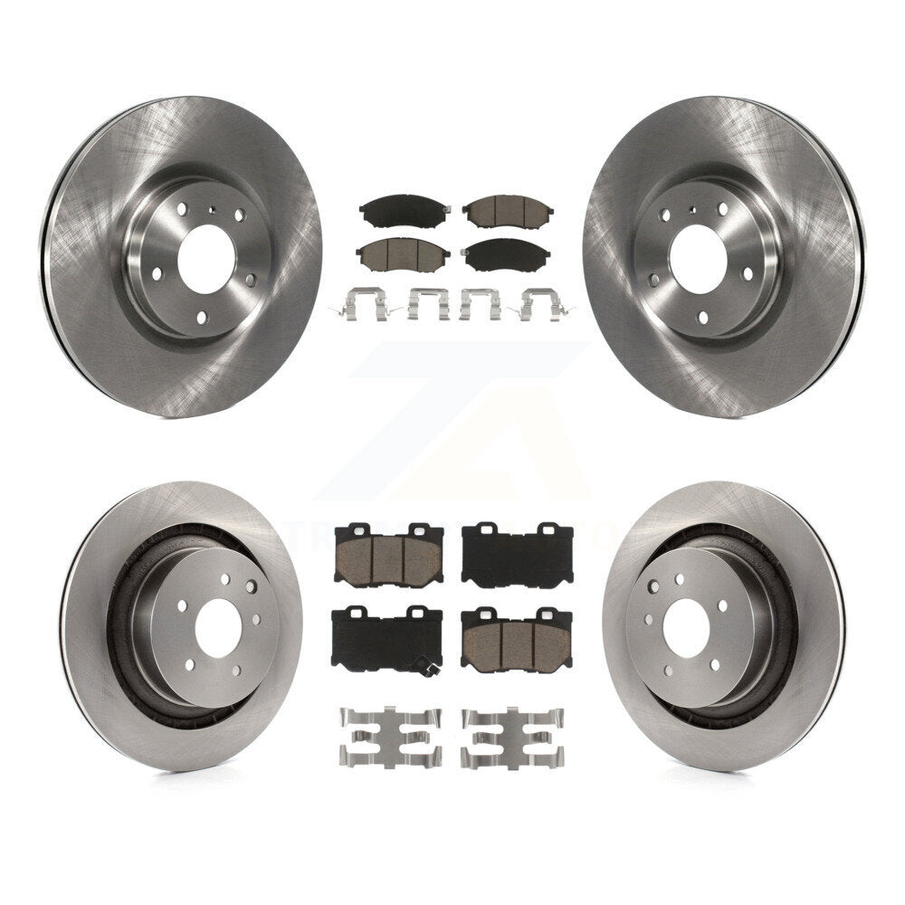 Front Rear Brake Rotor Ceramic Pad Kit For 2009-2020 Nissan 370Z With Dual Piston Caliper K8C-104609