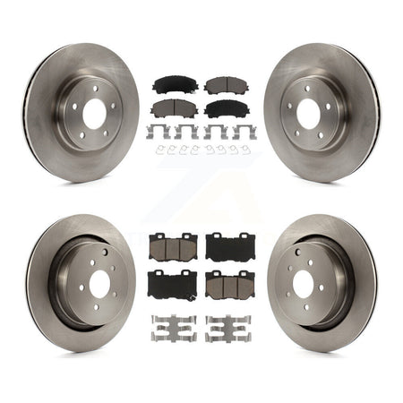 Front Rear Disc Brake Rotor Ceramic Pad Kit For INFINITI Q50 Q60 With Dual Piston Caliper K8C-104610