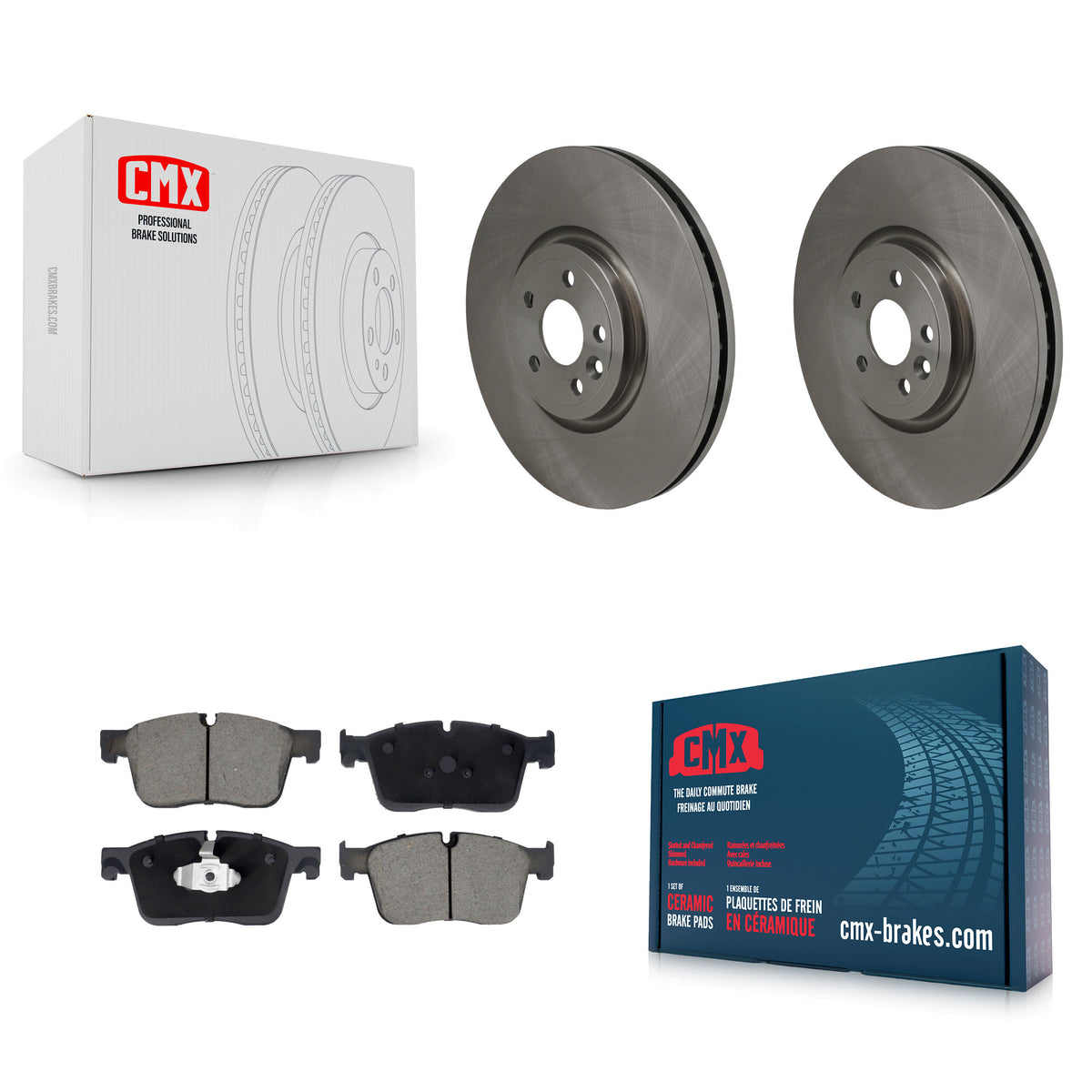 Front Disc Brake Rotors & Ceramic Pad Kit For Jaguar F-Pace Land Rover Range Velar I-Pace K8C-104644