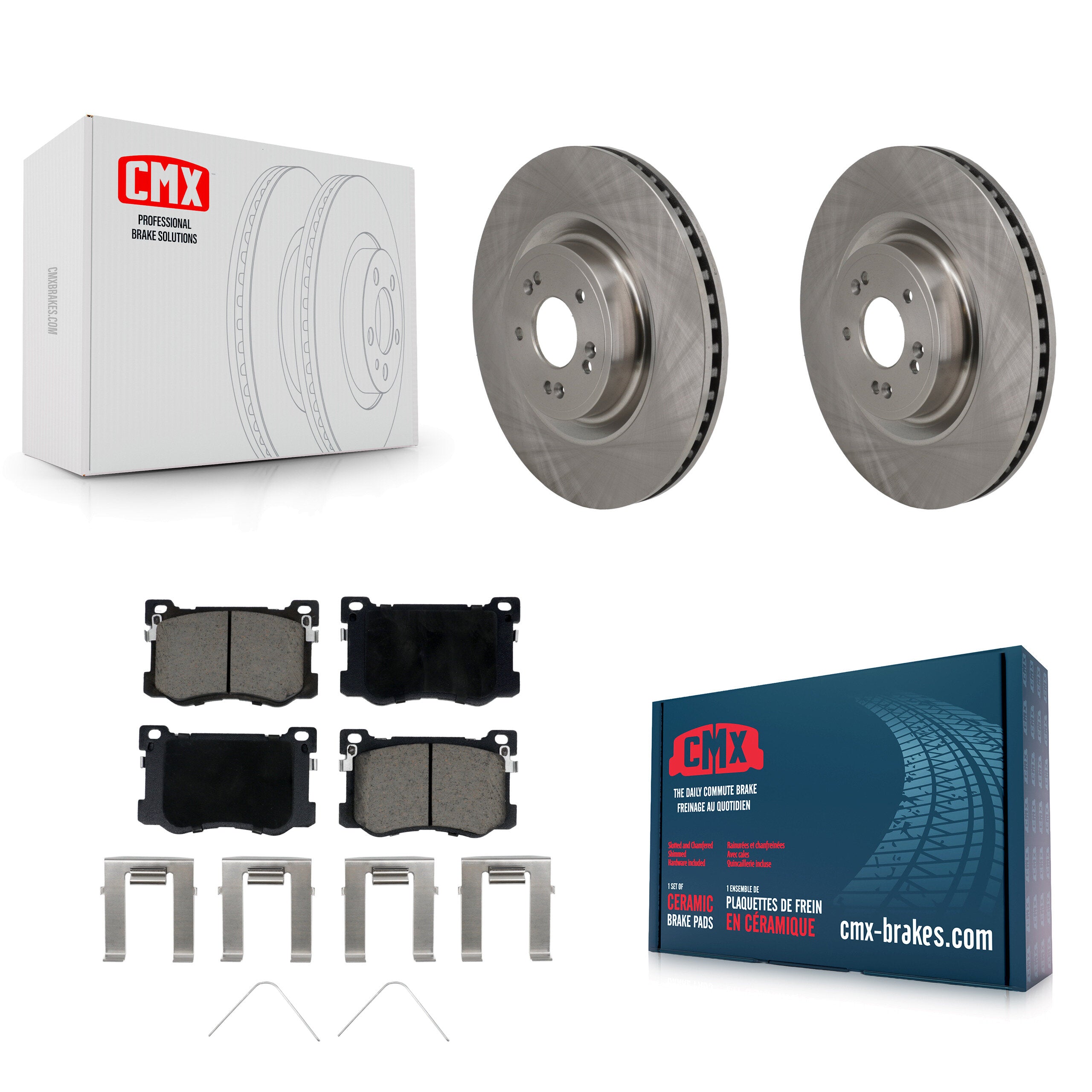 Front Disc Brake Rotors And Ceramic Pads Kit For Genesis G80 K8C-104645