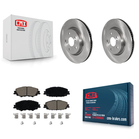 Front Disc Brake Rotors And Ceramic Pads Kit For 2023-2024 Toyota Prius AWD K8C-104655