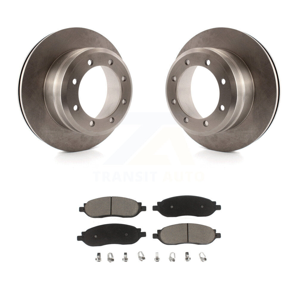 Rear Brake Rotors & Ceramic Pad Kit For 05-07 Ford F-250 Super Duty With Dual Wheels K8C-104665