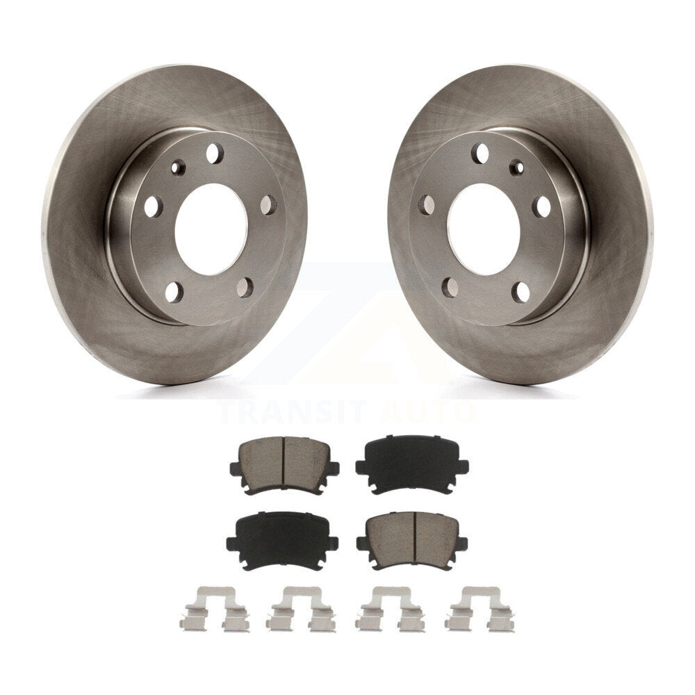 Rear Brake Rotors Ceramic Pad Kit For 06 Audi A4 3.2L 2.0L With 245mm Diameter Rotor K8C-104666