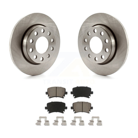 Rear Brake Rotors Ceramic Pad Kit For 06 Audi A4 3.2L 2.0L With 255mm Diameter Rotor K8C-104667