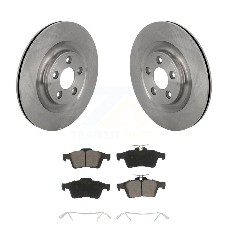 Rear Brake Rotor & Ceramic Pad Kit For Jaguar XJ Base with 3.0L With Manual Parking K8C-104672