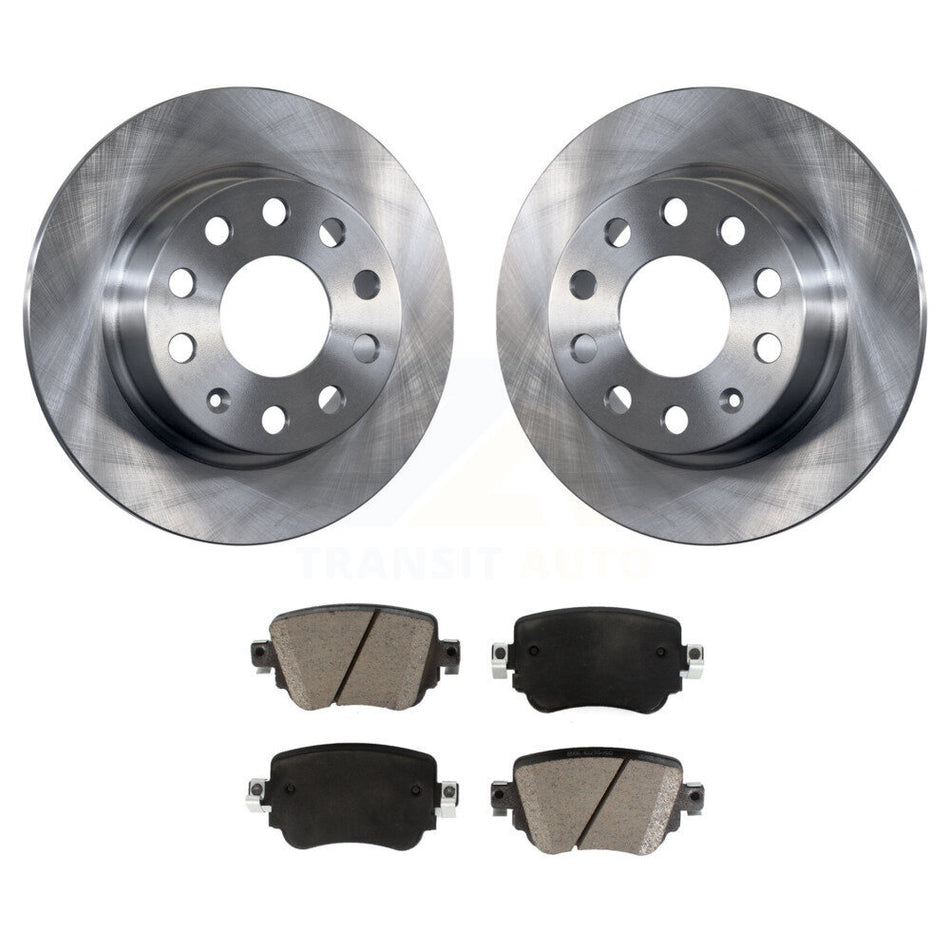 Rear Disc Brake Rotors And Ceramic Pads Kit For 2015 Volkswagen Golf SportWagen K8C-104681