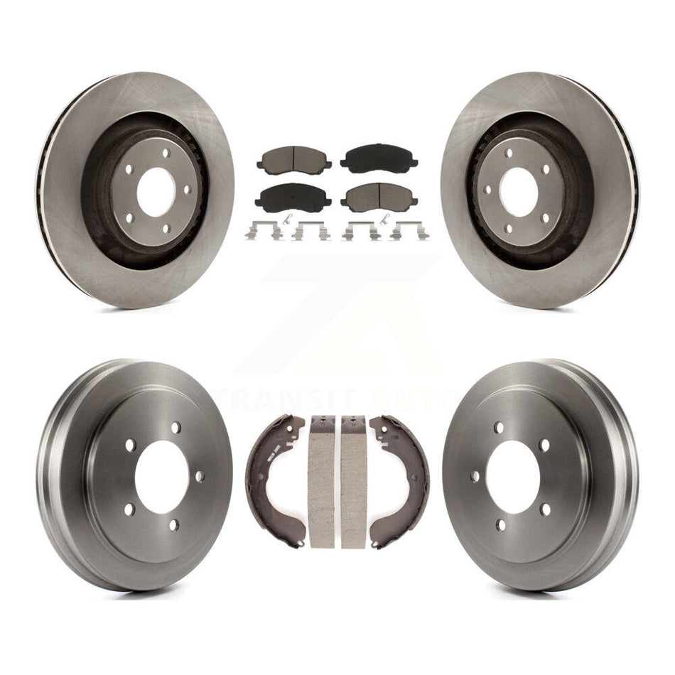 Front Rear Disc Brake Rotors Ceramic Pads And Drum Kit For 2008-2009 Dodge Caliber SXT/SE K8C-104689
