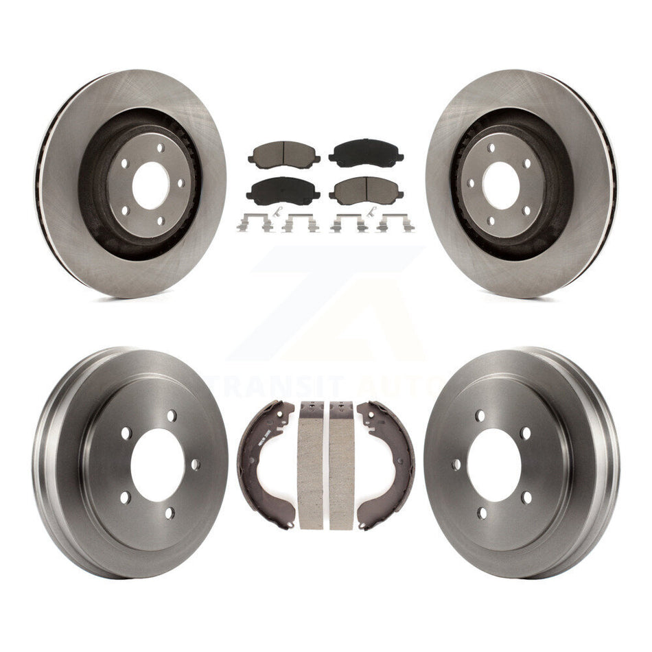 Front Rear Disc Brake Rotors Ceramic Pads And Drum Kit For 2008-2009 Dodge Caliber SXT/SE K8C-104689