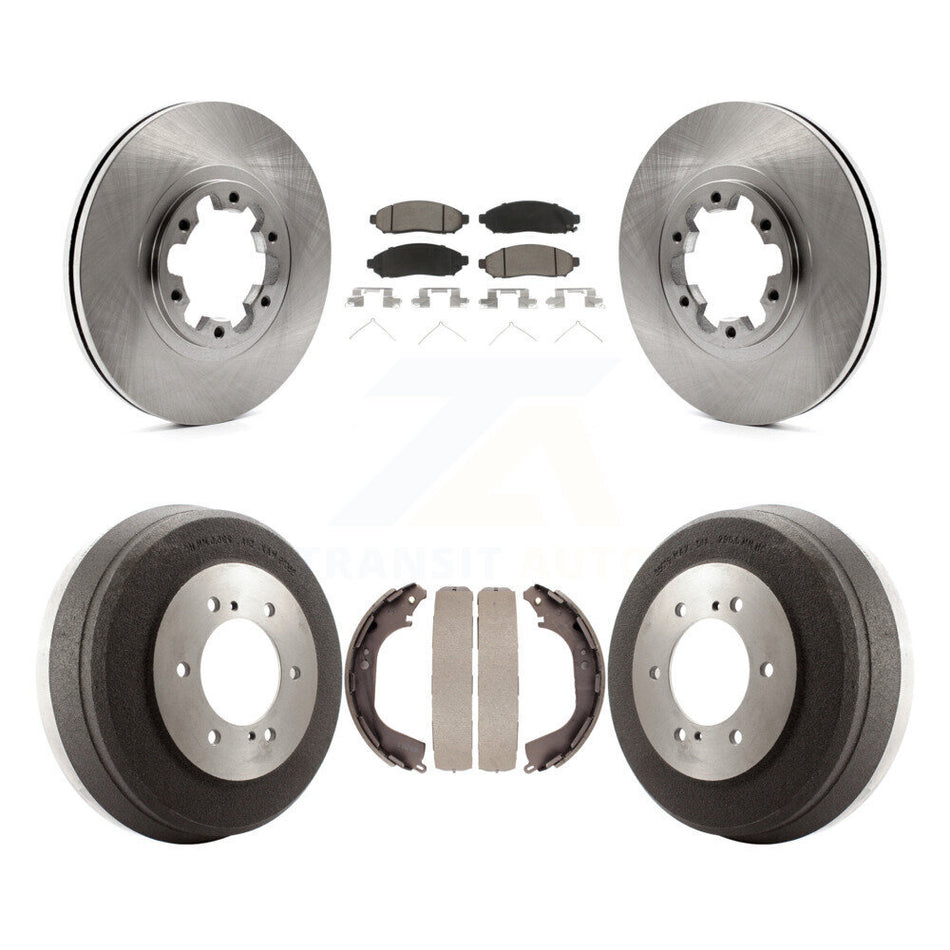 Front Rear Disc Brake Rotors Ceramic Pad & Drum Kit For 2004 Nissan Pathfinder From 08 04 K8C-104690