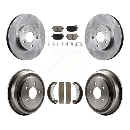 Front Rear Brake Rotor Ceramic Pad And Drum Kit For 2007-2008 Pontiac G5 Disc rear brakes K8C-104692