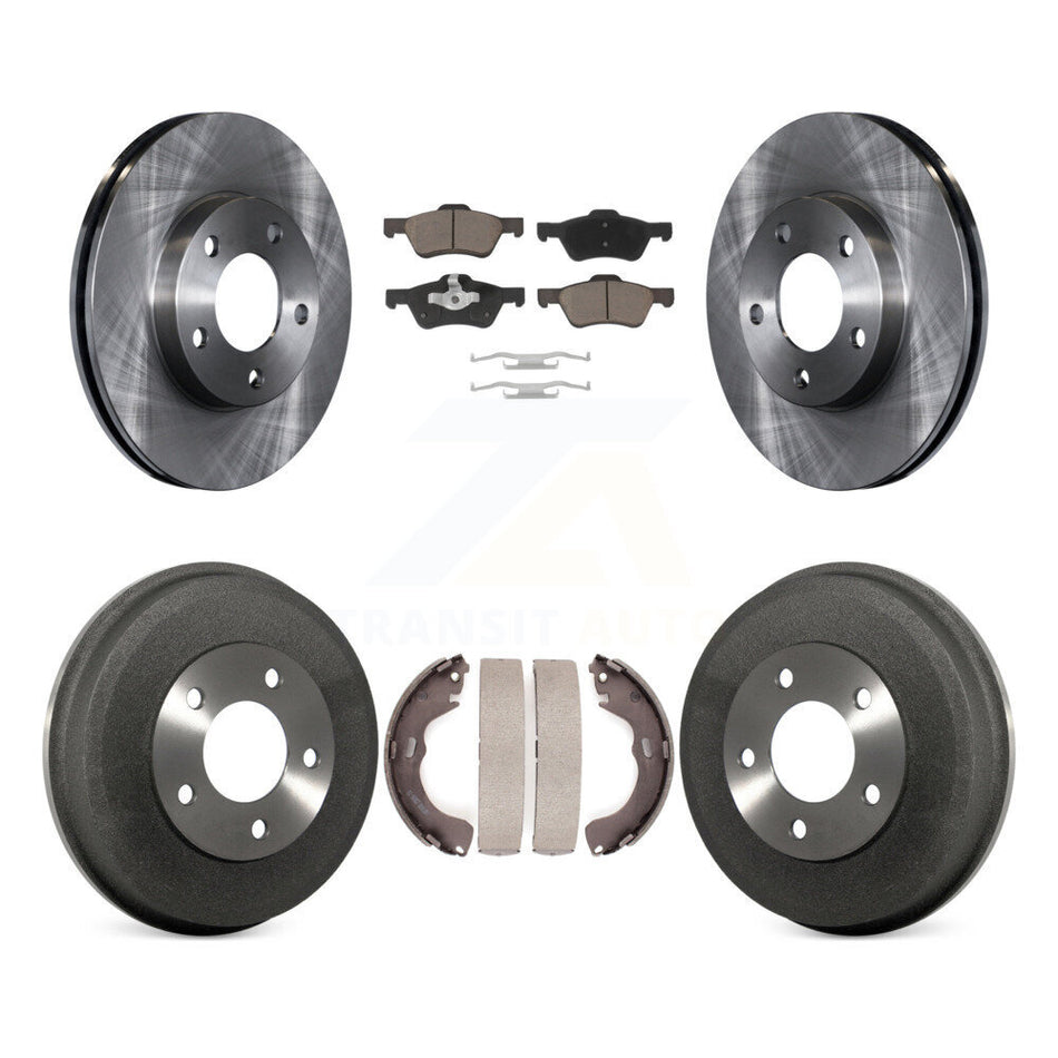Front Rear Disc Brake Rotors Ceramic Pads And Drum Kit For Mercury Mariner K8C-104693