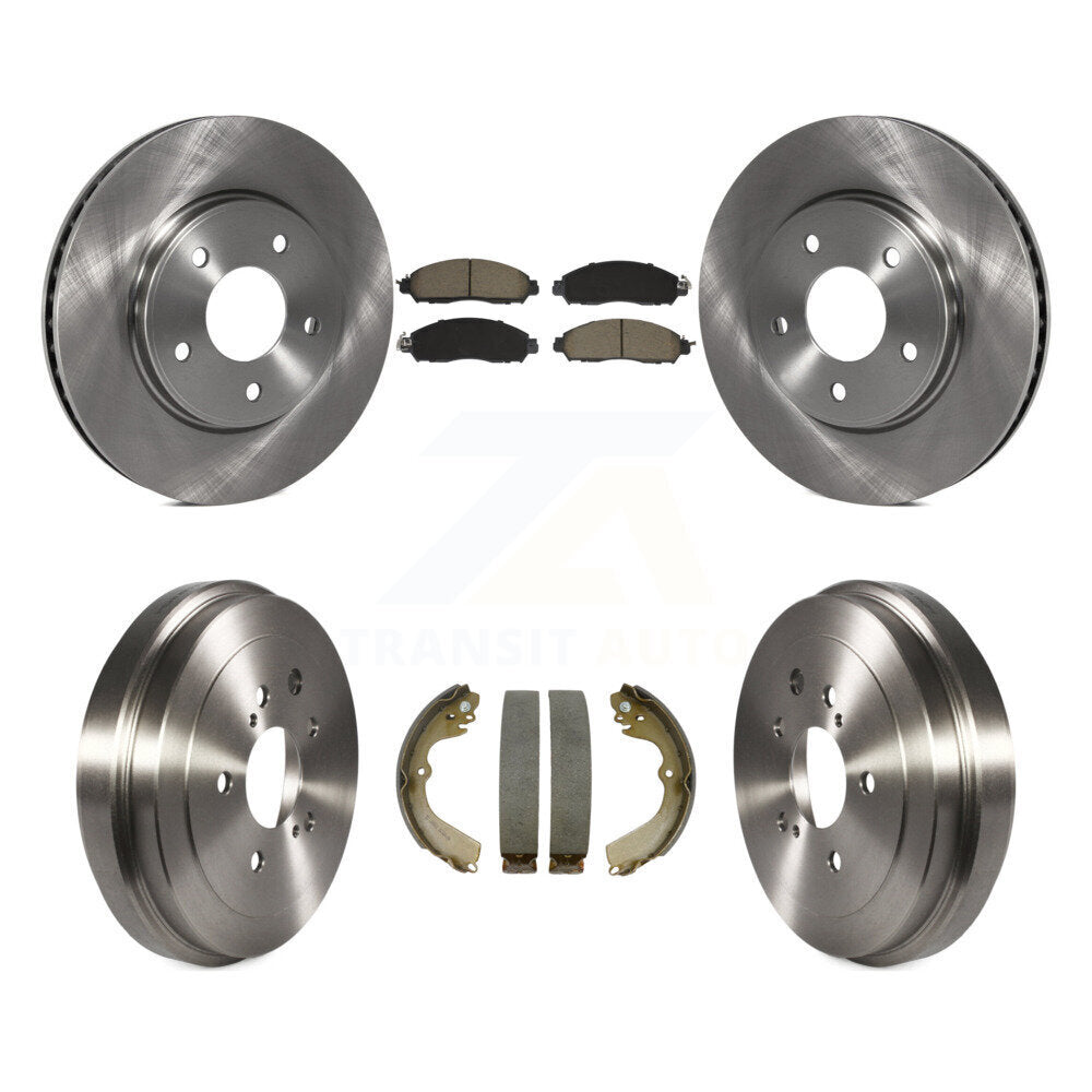 Front Rear Brake Rotors Ceramic Pad & Drum Kit For 2021 Nissan NV200 Without Taxi Package K8C-104698