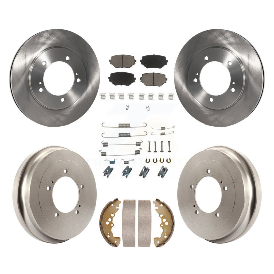 Front Rear Disc Brake Rotors Ceramic Pads And Drum Kit (7Pc) For Suzuki XL-7 K8C-104711