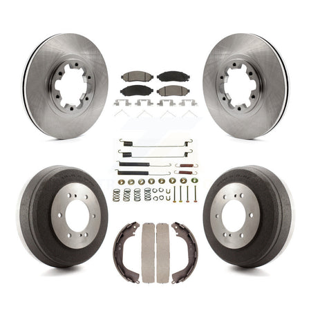 Front Rear Brake Rotor Ceramic Pad & Drum Kit (7Pc) For 2004 Nissan Pathfinder From 08 04 K8C-104712