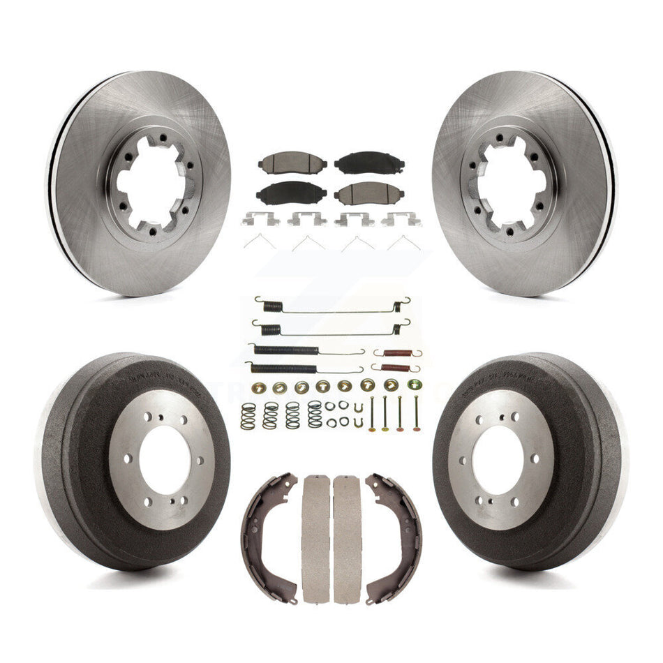 Front Rear Brake Rotor Ceramic Pad & Drum Kit (7Pc) For 2004 Nissan Pathfinder From 08 04 K8C-104712
