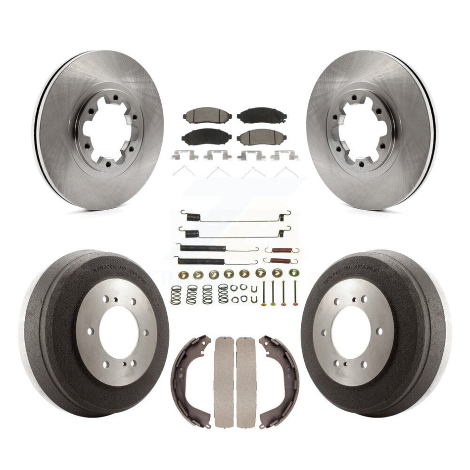 Front Rear Brake Rotor Ceramic Pad & Drum Kit (7Pc) For 2004 Nissan Pathfinder From 08 04 K8C-104712