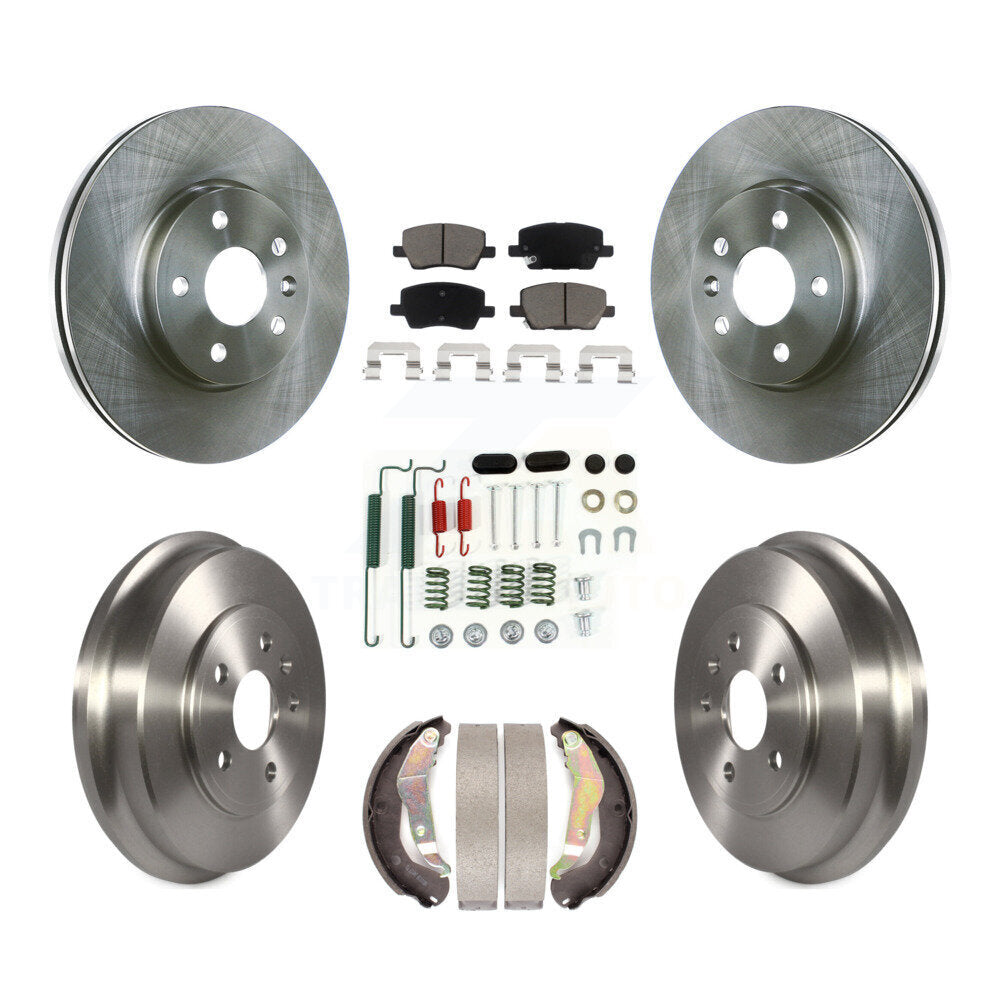 Front Rear Disc Brake Rotors Ceramic Pads And Drum Kit (7Pc) For 2018 Chevrolet Sonic K8C-104713