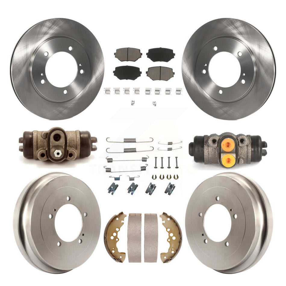 Front Rear Disc Brake Rotors Ceramic Pads And Drum Kit (9Pc) For Suzuki XL-7 K8C-104715