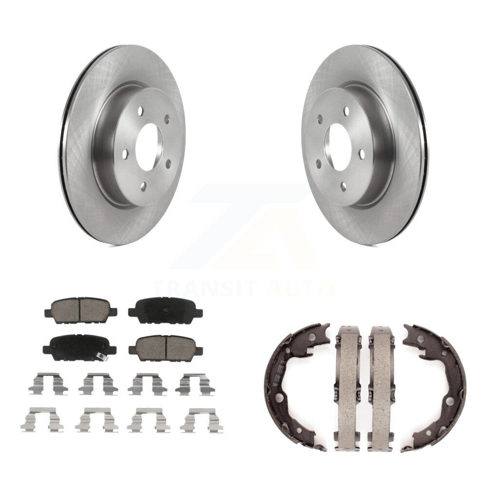 Rear Disc Rotors Ceramic Pads And Parking Brake Shoes Kit For Nissan LEAF K8C-104719