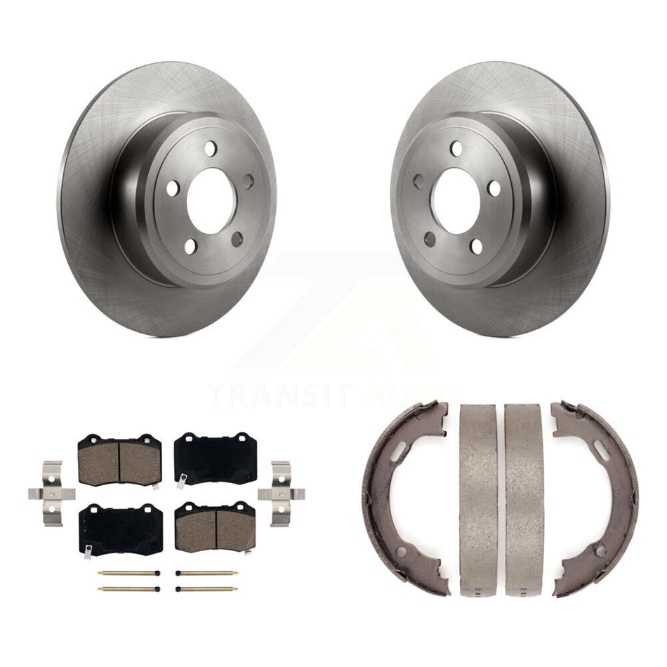 Rear Disc Rotors Ceramic Pads Parking Shoes Kit For 2016 Chrysler 300 With Brembo Brakes K8C-104729
