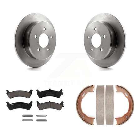 Rear Disc Rotors Ceramic Pads & Parking Shoes Kit For Ford Ranger Explorer Sport Mercury K8C-104730