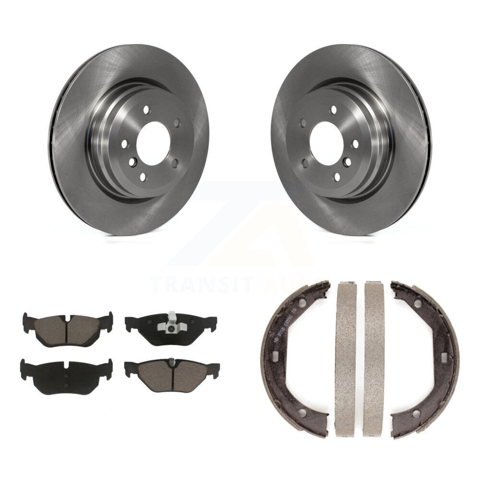 Rear Disc Rotors Ceramic Pads Parking Shoes Kit For BMW X1 With 336mm Diameter Rotor K8C-104749