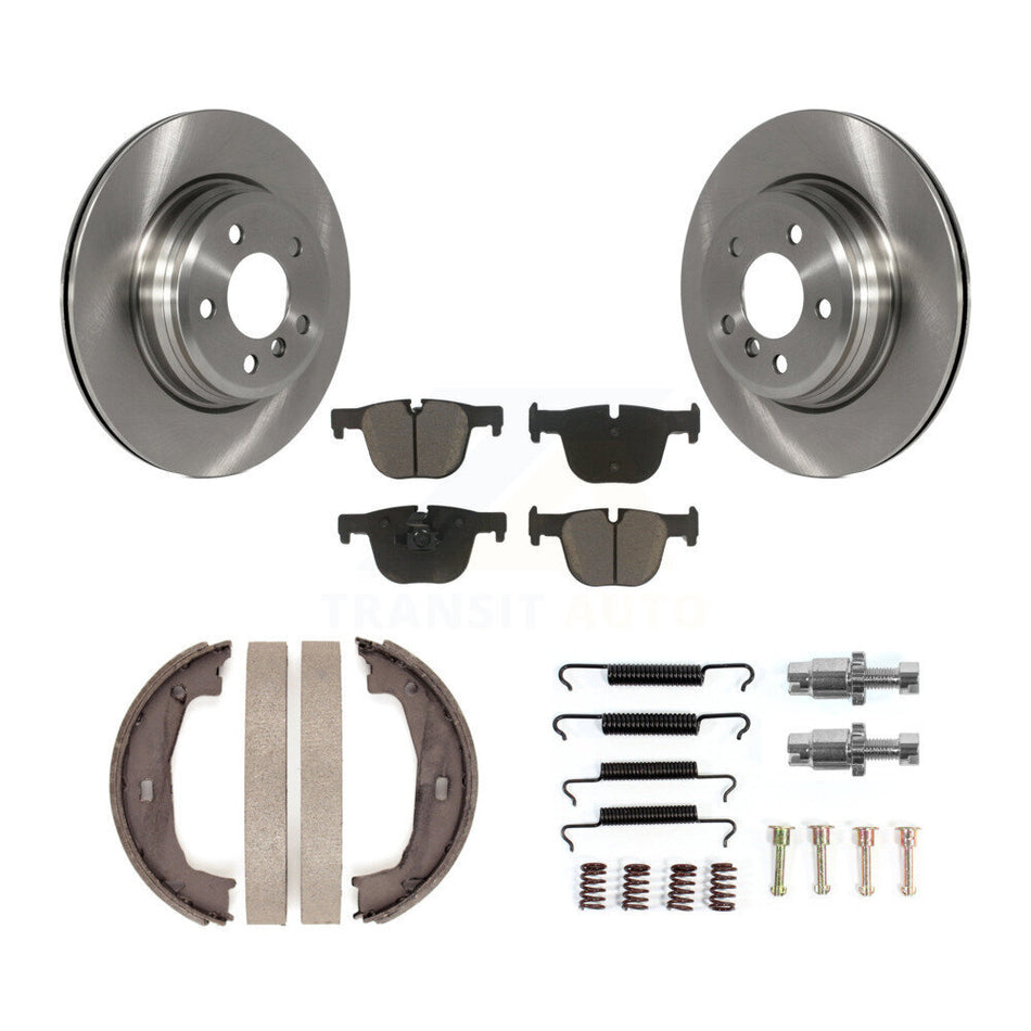 Rear Disc Rotors Ceramic Pads Parking Shoes Hardware Kit For BMW 428i xDrive Convertible K8C-104761