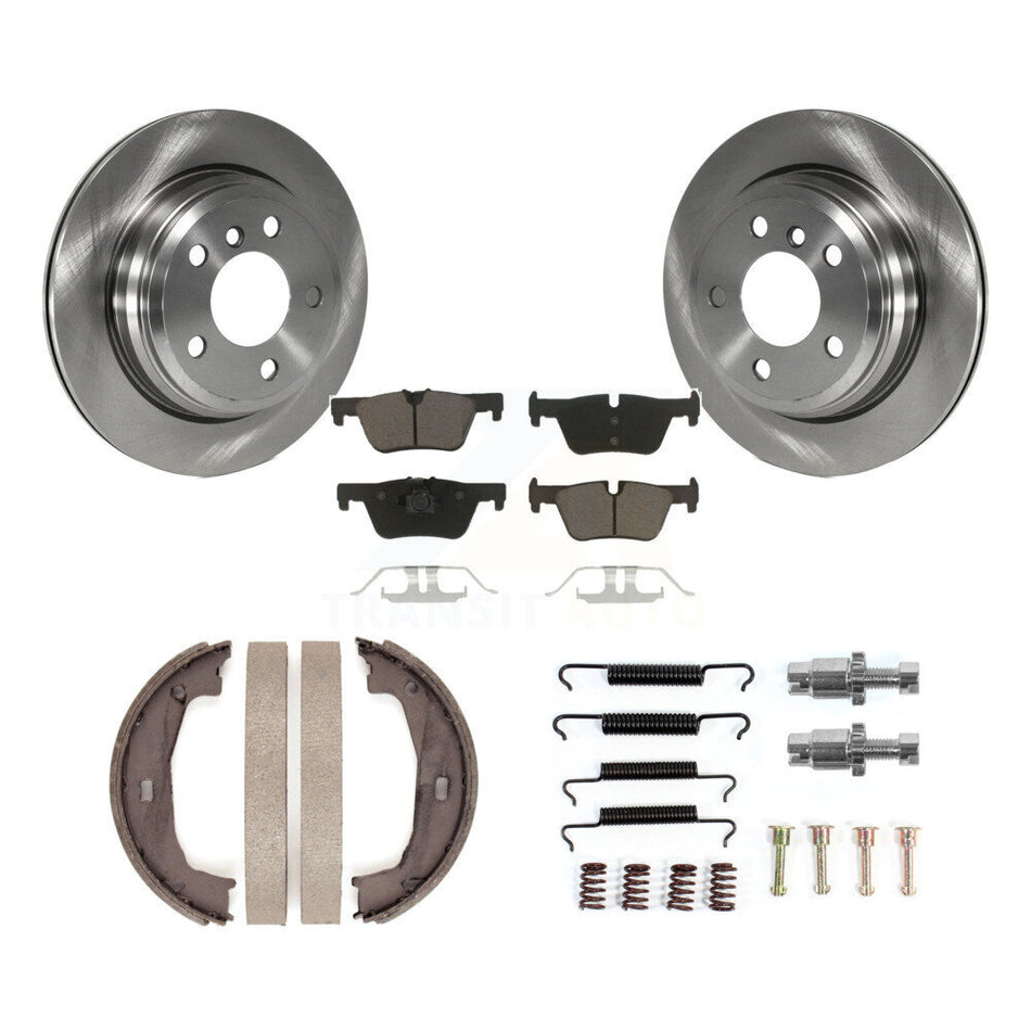 Rear Disc Rotors Ceramic Pads Parking Shoes Hardware Kit For BMW 428i xDrive Convertible K8C-104763