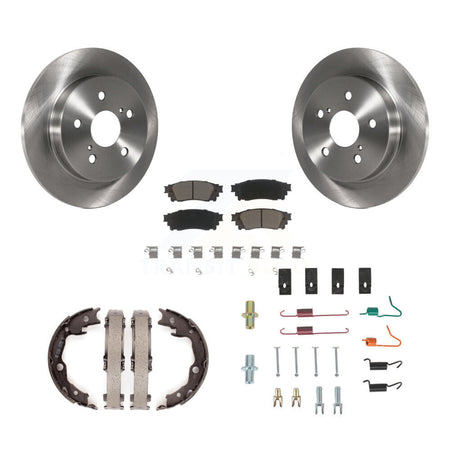 Rear Disc Rotors Ceramic Pads Parking Brake Shoes And Hardware Kit For Toyota Camry K8C-104771