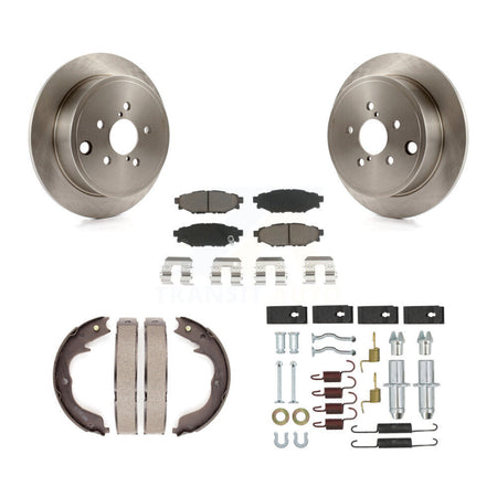 Rear Disc Rotors Ceramic Pads Parking Brake Shoes And Hardware Kit For Subaru Impreza K8C-104774