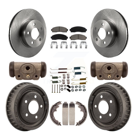 Front Rear Brake Rotor Ceramic Pad & Drum Kit (9Pc) For Mazda B4000 With 9" Diameter K8C-104819