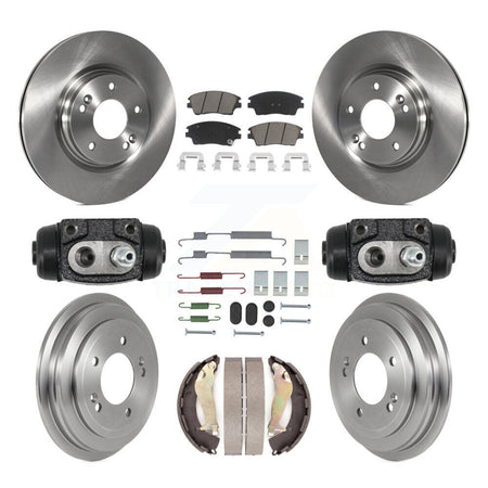 Front Rear Disc Brake Rotor Ceramic Pad Drum Kit (9Pc) For 2017-2019 Hyundai Elantra 1.6L K8C-104825