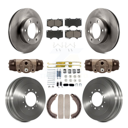 Front Rear Disc Brake Rotors Ceramic Pads And Drum Kit (9Pc) For 2004-2006 Toyota Tundra K8C-104829