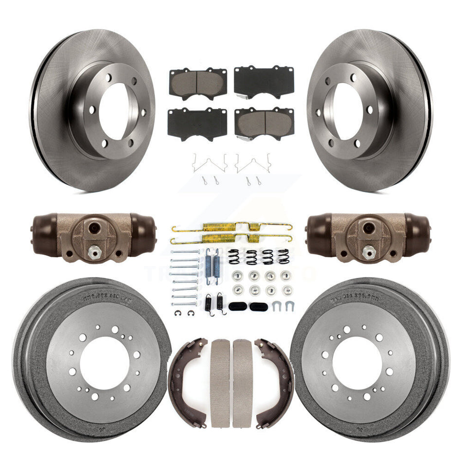 Front Rear Disc Brake Rotors Ceramic Pads And Drum Kit (9Pc) For Toyota Tundra K8C-104830