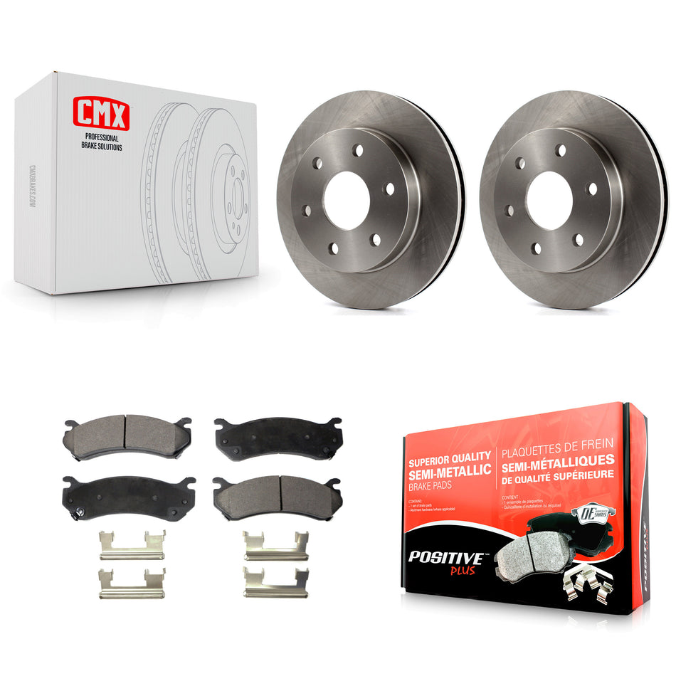 Front Brake Rotors Semi-Metallic Pad Kit For Chevrolet Silverado 1500 GMC Tahoe Sierra Suburban Yukon Avalanche XL Cadillac Classic Escalade Express 2500 Astro ESV EXT Savana K8F-100020