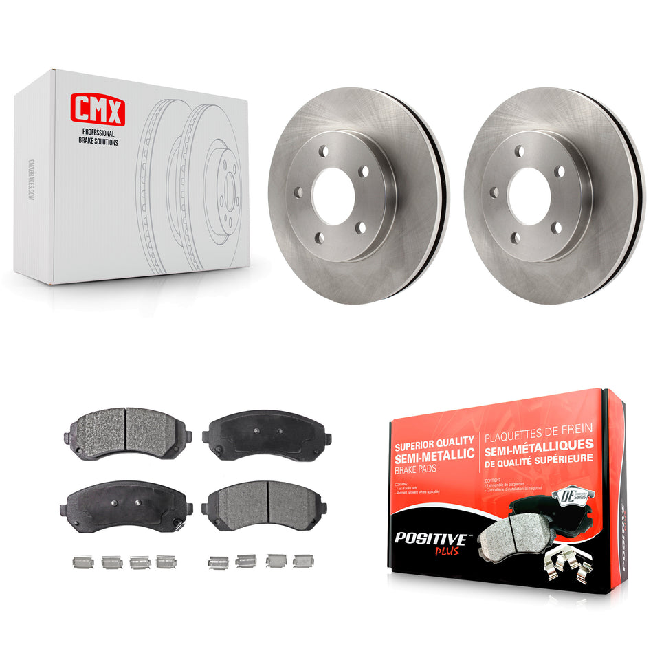 Front Disc Brake Rotors And Semi-Metallic Pads Kit For Buick Rendezvous Pontiac Aztek K8F-100023