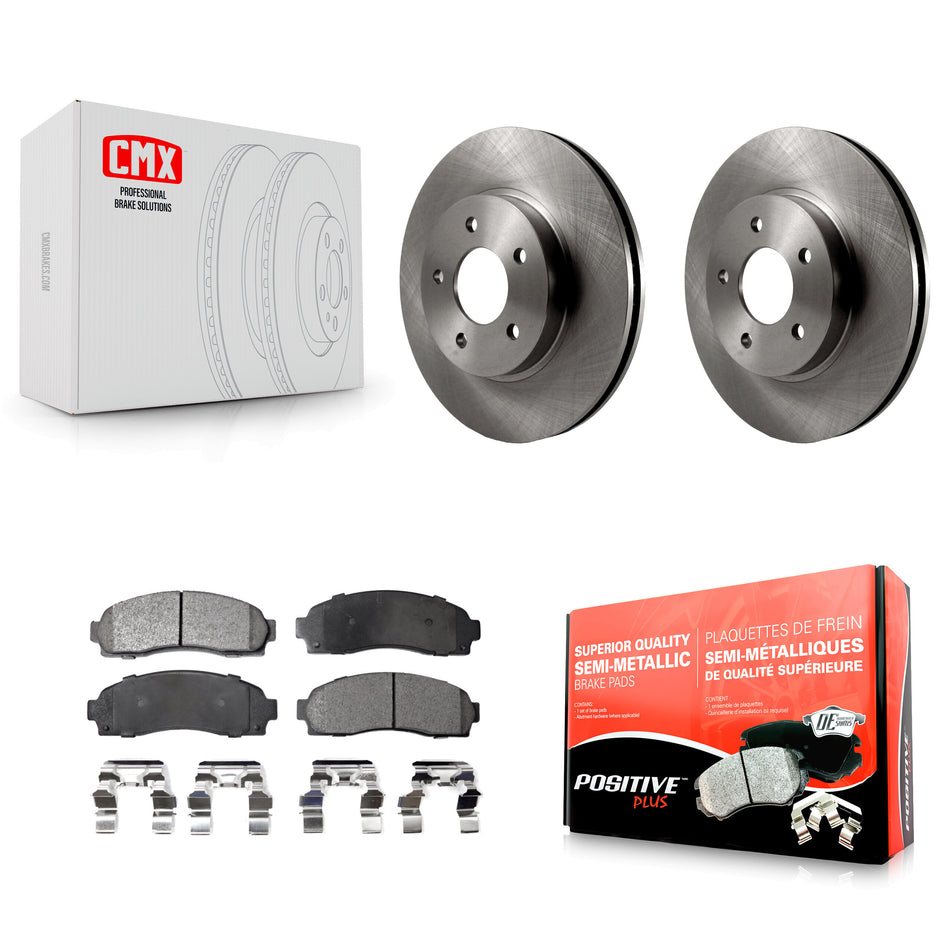 Front Disc Brake Rotors And Semi-Metallic Pads Kit For Saturn Vue Chevrolet Equinox Pontiac Torrent K8F-100029