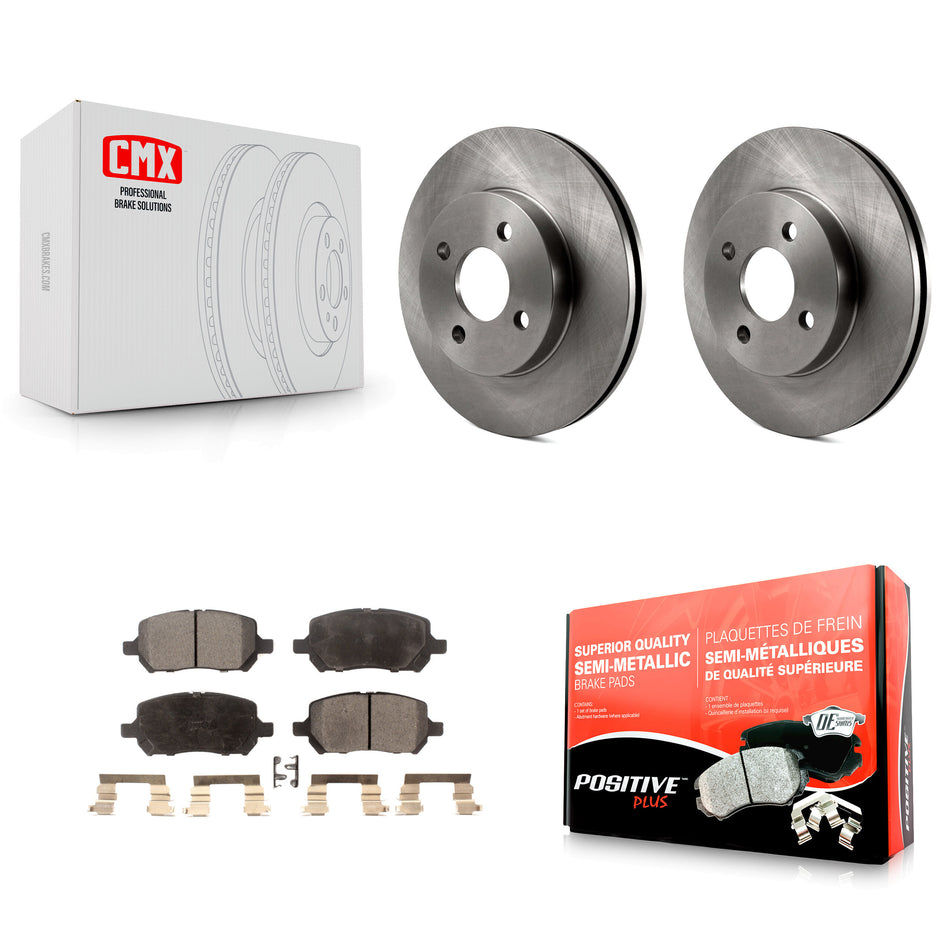 Front Disc Brake Rotors And Semi-Metallic Pads Kit For Chevrolet Cobalt Saturn Ion Pontiac G5 Pursuit K8F-100034