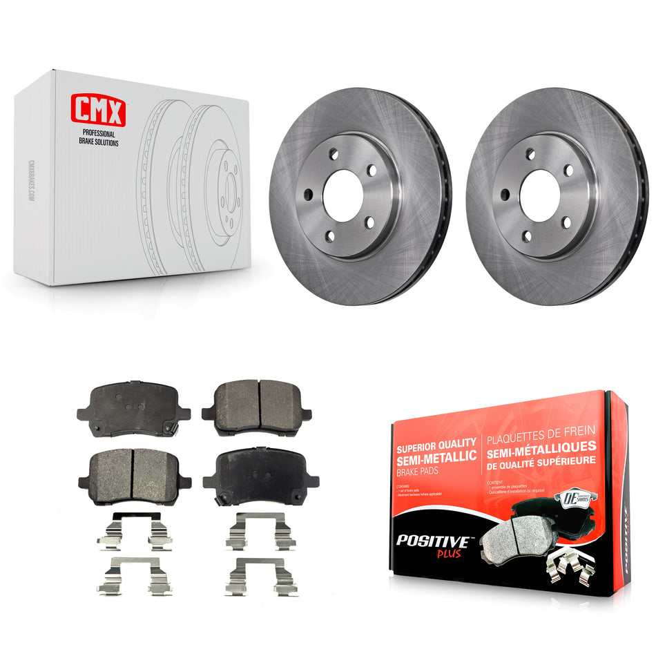 Front Disc Brake Rotors And Semi-Metallic Pads Kit For Chevrolet Malibu K8F-100042