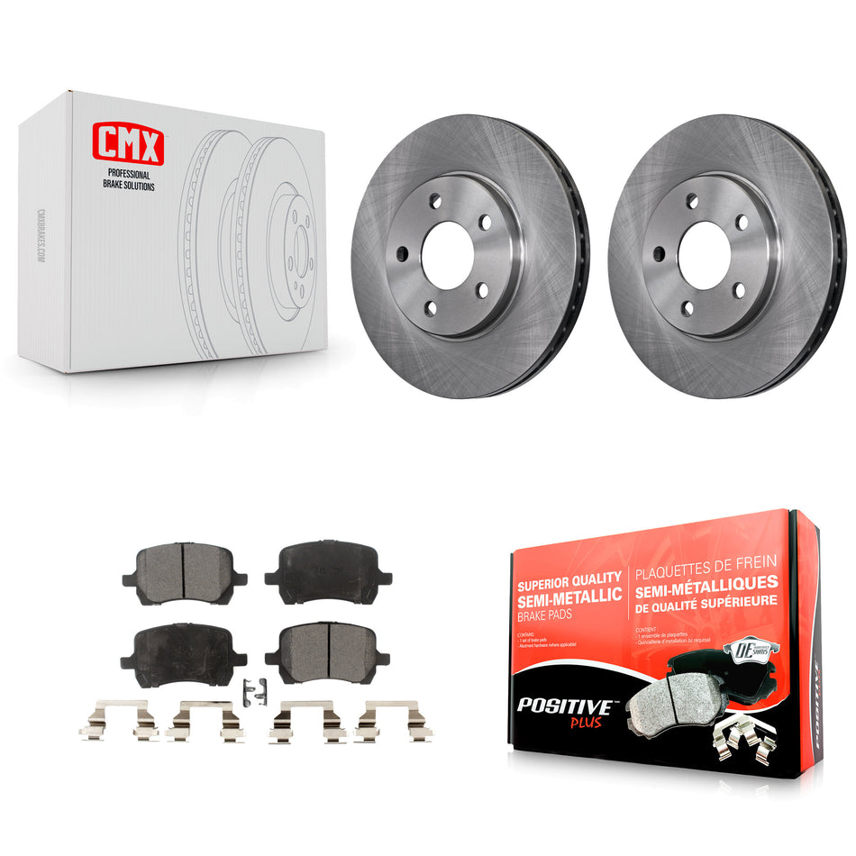 Front Disc Brake Rotors And Semi-Metallic Pads Kit For Chevrolet Malibu Pontiac G6 K8F-100043