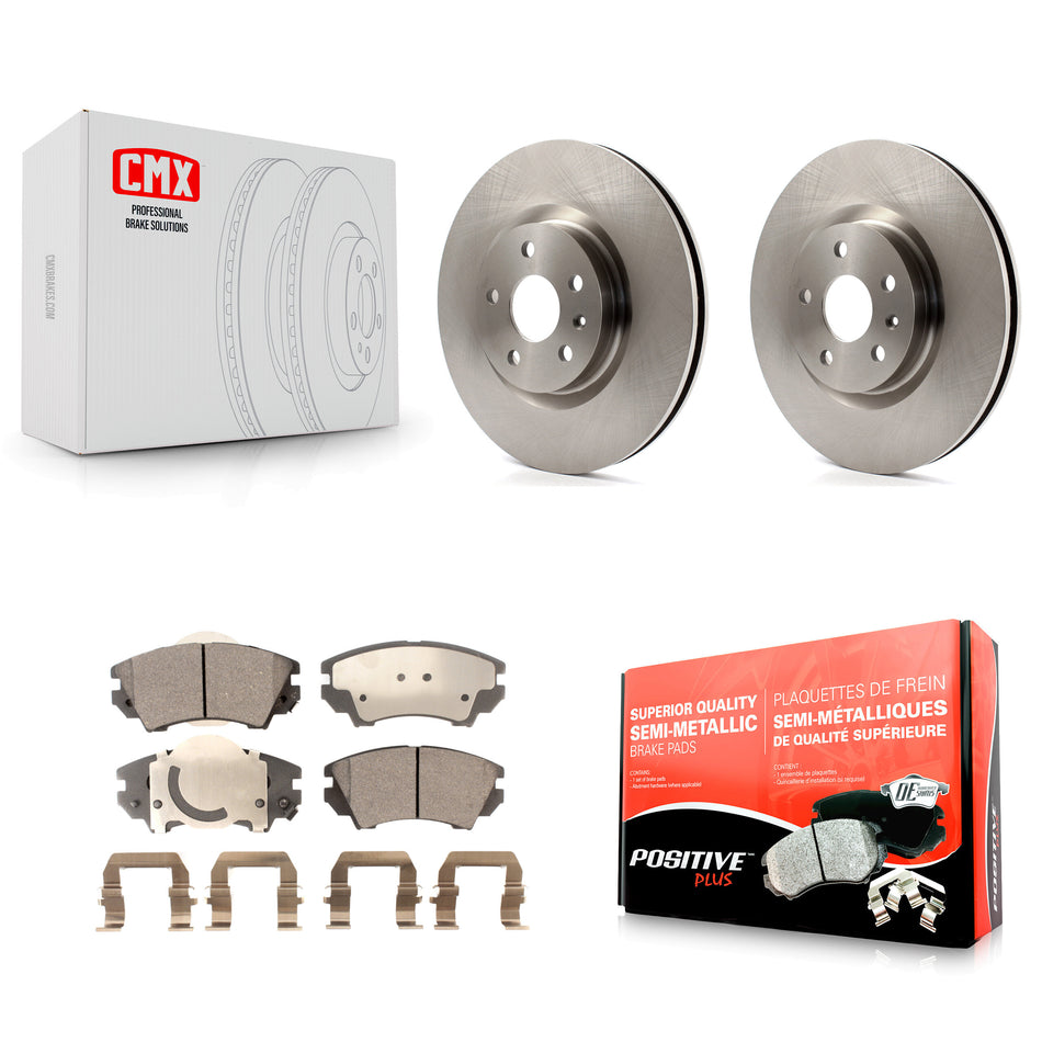 Front Disc Brake Rotors And Semi-Metallic Pads Kit For 2011-2017 Chevrolet Caprice K8F-100067