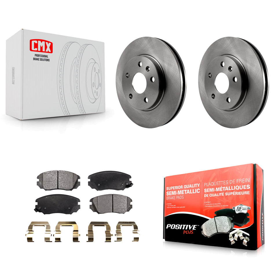 Front Disc Brake Rotors And Semi-Metallic Pads Kit For Chevrolet Malibu Buick LaCrosse Regal Limited K8F-100084