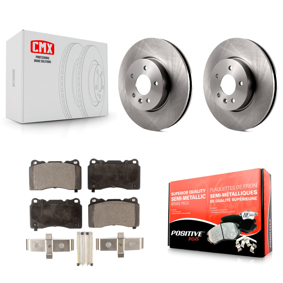 Front Disc Brake Rotors And Semi-Metallic Pads Kit For Cadillac ATS K8F-100092