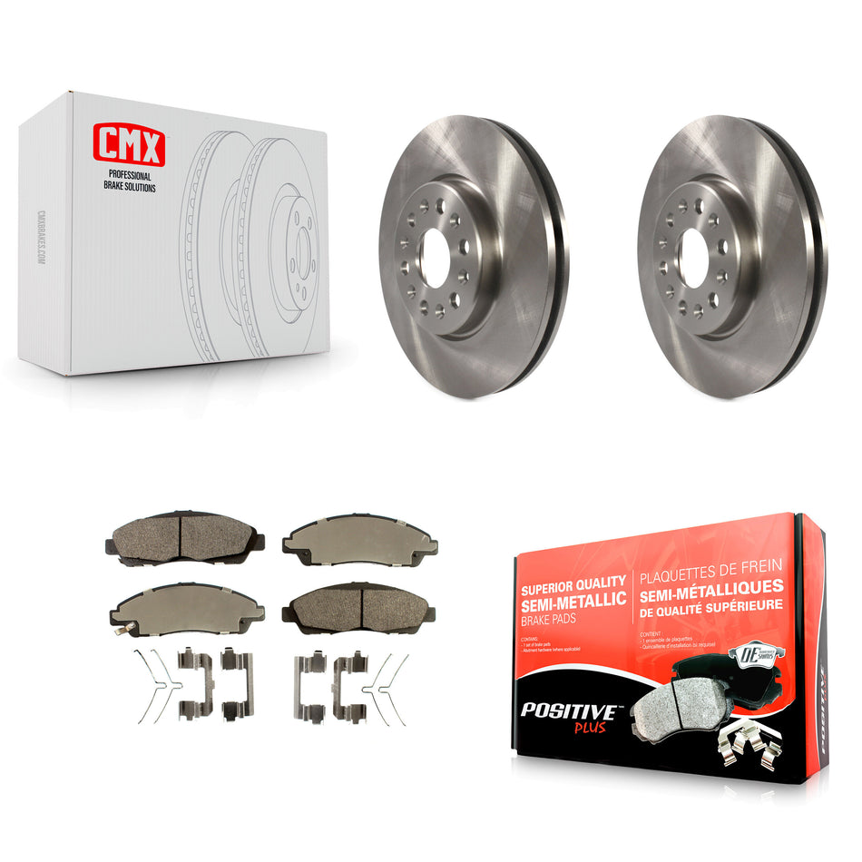 Front Disc Brake Rotors And Semi-Metallic Pads Kit For Chevrolet Traverse GMC Acadia Buick Enclave Blazer K8F-100094