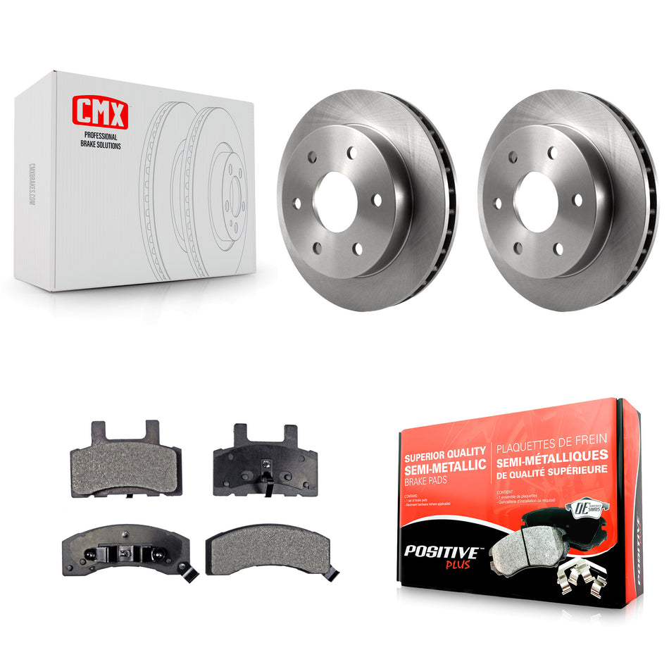 Front Disc Brake Rotors And Semi-Metallic Pads Kit For Chevrolet Tahoe GMC Yukon K2500 Suburban K1500 K8F-100097