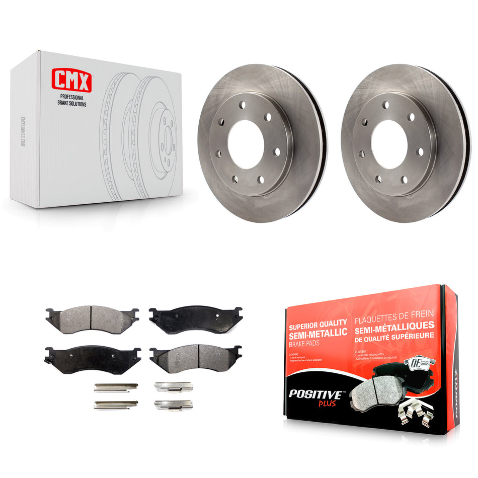 Front Disc Brake Rotors And Semi-Metallic Pads Kit For Ford F-150 F-250 HD Heritage 4WD K8F-100109