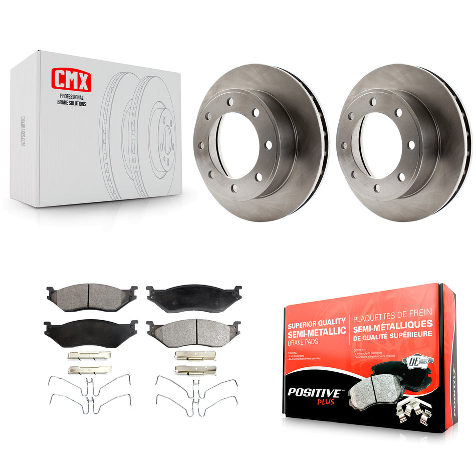 Front Disc Brake Rotors And Semi-Metallic Pads Kit For 1999-1999 Ford F-450 Super Duty F-550 With 13.03" Diameter Rotor To 03/22/99 K8F-100111