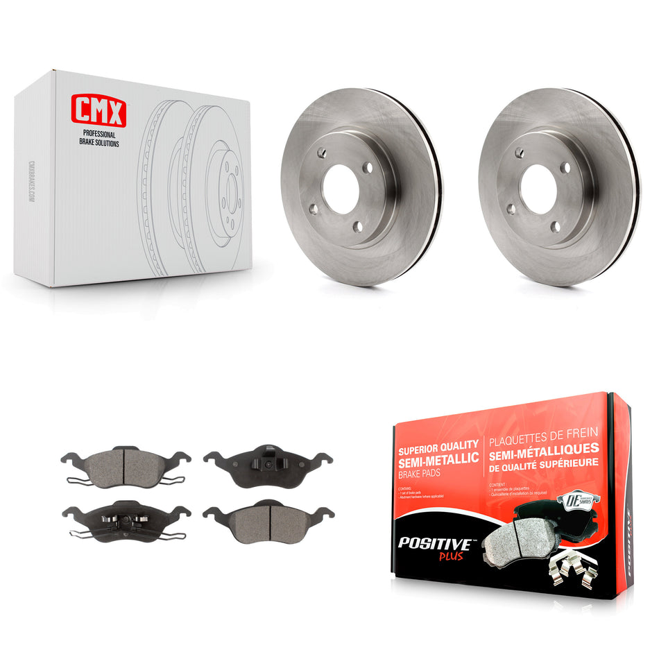 Front Disc Brake Rotors And Semi-Metallic Pads Kit For Ford Focus K8F-100118