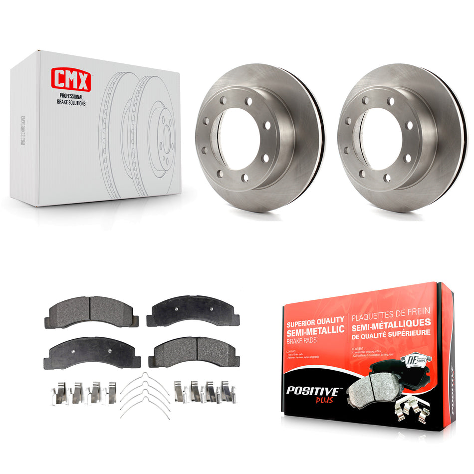 Front Disc Brake Rotors And Semi-Metallic Pads Kit For Ford F-250 Super Duty F-350 Excursion K8F-100120