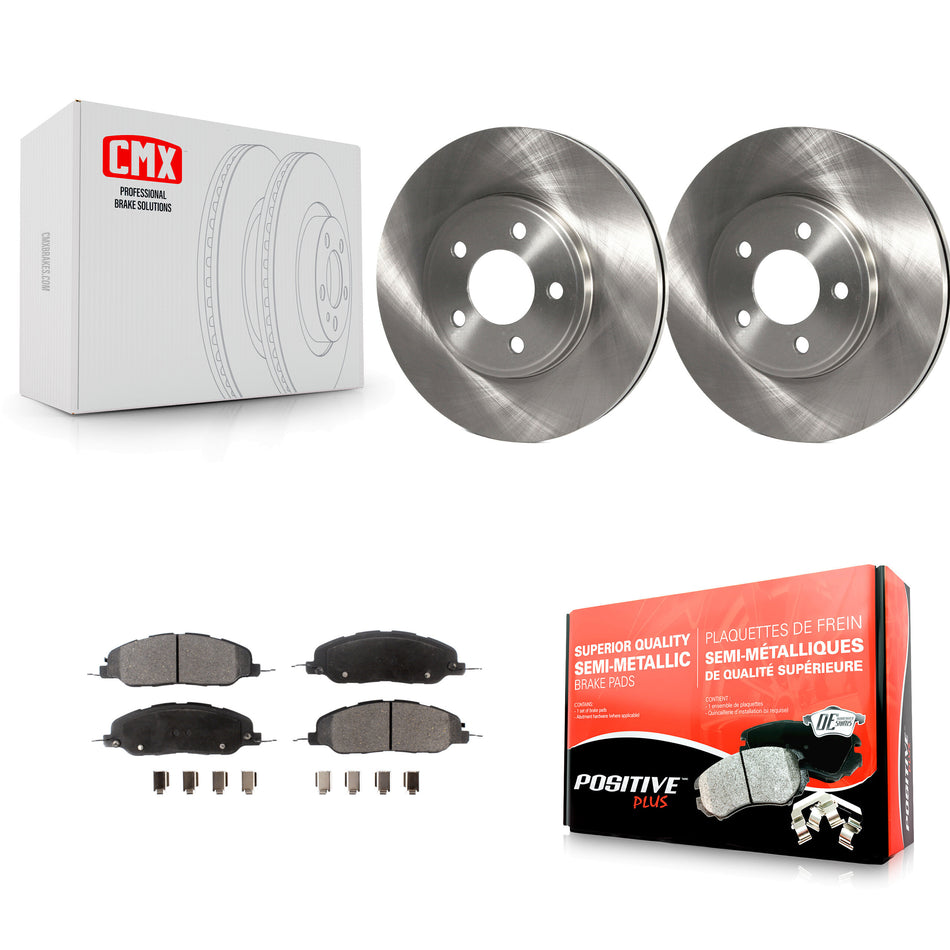 Front Disc Brake Rotors And Semi-Metallic Pads Kit For 2009 Ford Mustang Bullitt K8F-100128